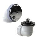 601 Series Sch. 40 PVC Bath Waste Half Kit W-Push Pull Bath Stopper, Chrome