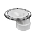 3 in. PVC Open Offset Toilet Flange with Stainless Steel Ring