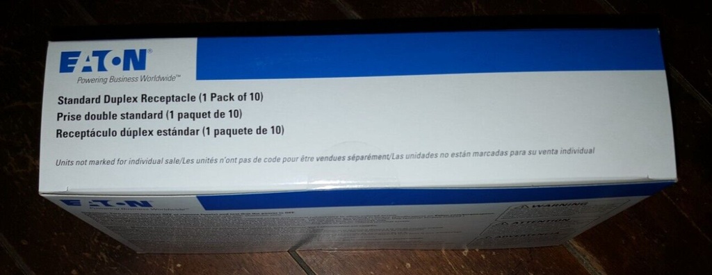 Eaton 10pk Standard 15A Tamper Resistant Duplex Receptacles -White- TR270W-10-LW
