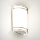 ASD LED Indoor Wall Mount Light Fixture - 10 Inch Modern Interior Brushed Nickel Wall Sconce Lighting - 3000K 4000K 5000K Adjustable - Half Cylinder H