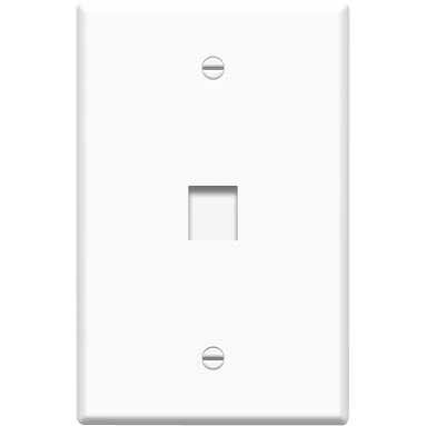1-Gang 1-Port Oversized Wall Plate 10-Pk White