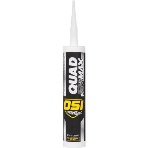 OSI Quad Max White Elastomeric Polymers Door/Siding/ Window Sealant 9.5 Oz (Pack of 12)