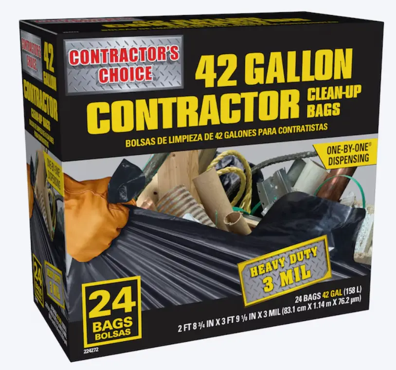Contractor's Choice 24-Count 42-Gallon Outdoor Trash Bags