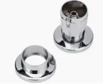 PAMEX-Exposed Flange Set-Polished Chrome-Shower Rod Ends - Adjustable