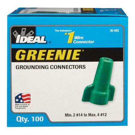 Greenie Grounding Wire Connectors 92 Green (100 per Pack)