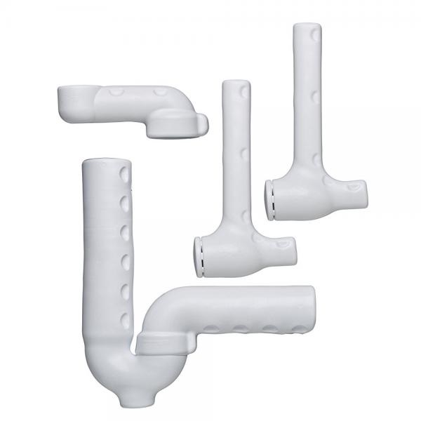 Truebro P-Trap Cover 1-in supply and 2-1/2-in p-trap Soft Mold Vinyl P-trap with Two Valve Covers and Offset Cover