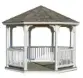 YardCraft 12ft x 12ft Octagon White Gazebo with Hardtop Roof