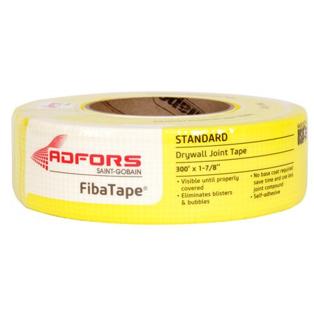 FibaTape Self-Adhesive Mesh Joint Tape, Yellow 1.875in x 300ft  