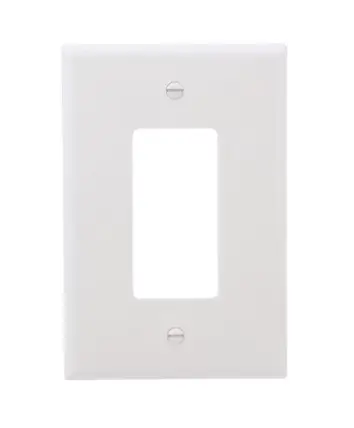 Eaton - 1g Jumbo Size White Thermoplastic Indoor Decorator Wall Plate