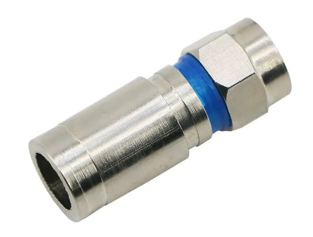 Compression RG6 F Connector Coax Coaxial Adapter Plug for Satellite & Cable TV