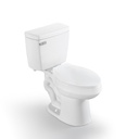 Project Source --Pro-Flush White Elongated Chair Height 2-piece Water Sense Toilet 12in Rough-In 1.29-GPF