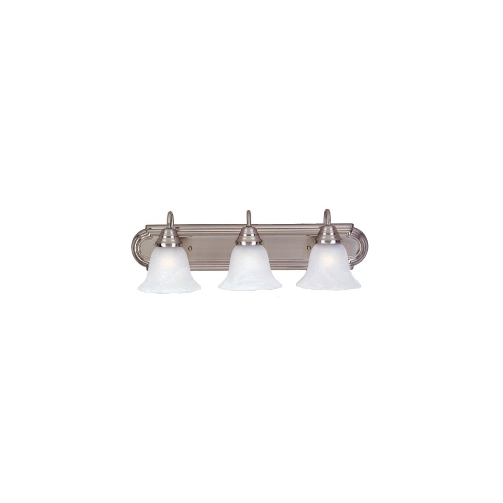 Vanity Light - Maxim - Satin Nickel / Marble Glass Essentials 24" Wide Bath Light