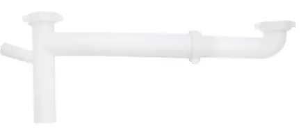 Plastic End Outlet Waste w/ Branch for Tubular Drain Applications - 1-1/2in 