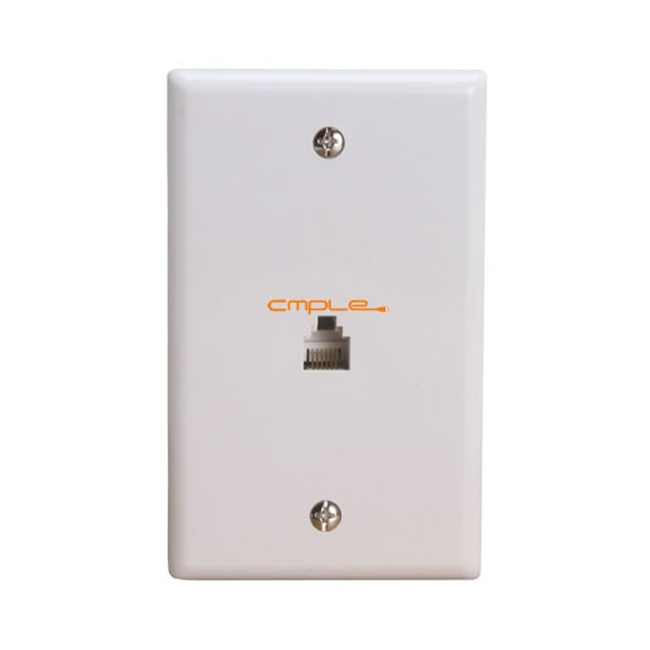 Telephone Jack - 1g Wall Mount (White)