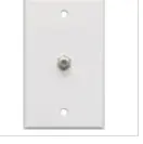 TV/Cable 1-Port Wall Plate F Connector 
