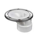 PVC Open 3 in Offset Toilet Flange with Stainless Steel Ring