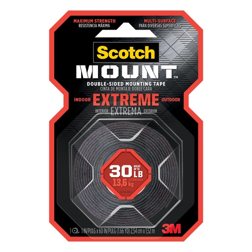 [LS-12320] Scotch-Mount Extreme Double-Sided Mounting Tape 1in x 5ft Double-Sided Tape