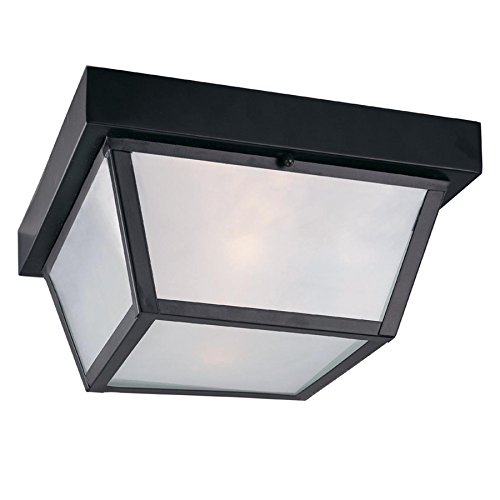 [LS-12311] Project Source 2-Light 10.37-in Black Indoor/Outdoor Flush Mount Light