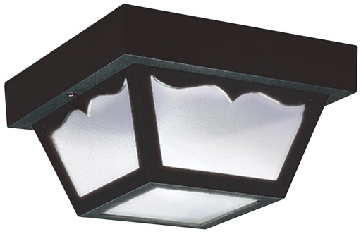 [LS-12310] Generation Lighting 1-Light 8.25in Black Indoor/Outdoor Flush Mount Light