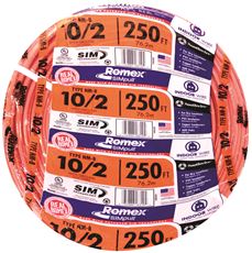 [LS-12609] Southwire 250-Feet 10 / 2 / Romex SIMpull Solid Indoor CU NM-B W/G Individual pack ( By-the-roll )