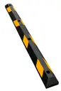 [LS-12616] Traffic Kontrol Parking Wheel Stop - 6ft Long - Black with Yellow Stripes - Recycled Rubber
