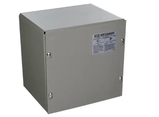 [LS-11773] HUBBELL Wiegmann- N1 Screw-Cover 8in x 8in x 6in Carbon Steel - Gray Junction & Pull Stop Box - 142P