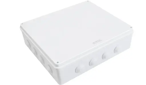 [LS-10121] LeMotech ABS Plastic Dustproof Waterproof IP65 Junction Box Universal Electrical Project Enclosure White 15.7in x 13.8in x 4.7in (400 x 350 x 120 mm)