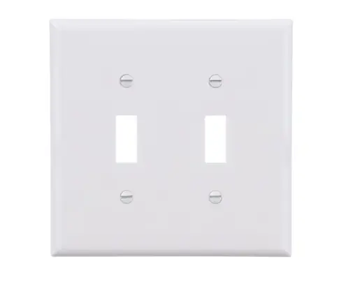 [LS-12683] Toggle Switch Plate - 2g - White - 