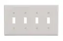 [LS-12325] Eaton - 4g Midsize White Polycarbonate Indoor Toggle Wall Plate