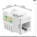 [LS-11777] RJ45 Cable Keystone Jack Adapter, White
