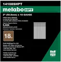 [LS-12315] Metabo - HPT 2in 18-Gauge Straight Electro-Galvanized Collated Brad Nails (5000-Per Box)