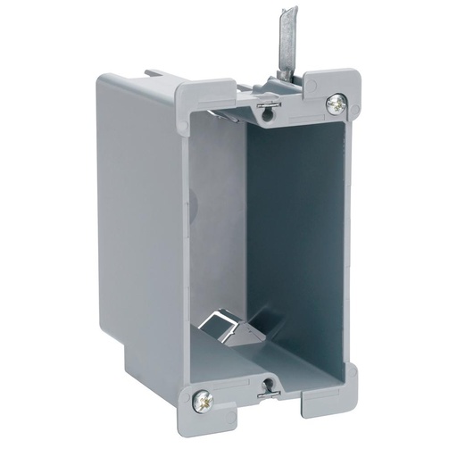 [LS-11882] Old Work Plastic 1 Gang 16 Cu. in. Swing Bracket Box with Quick/Click