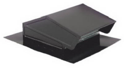 [LS-11906] Broan-NuTone 4.8in. H x 9.25in W x 11in L Powder-Coated Black Steel Roof Vent