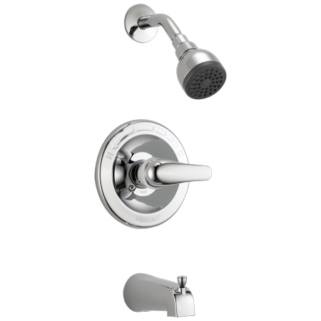 [LS-11908] Delta - Peerless PTT188753 Pressure Balanced Tub and Shower Trim Package with Single Function Shower Head Less Rough-in Valve - Lifetime Limited Warranty