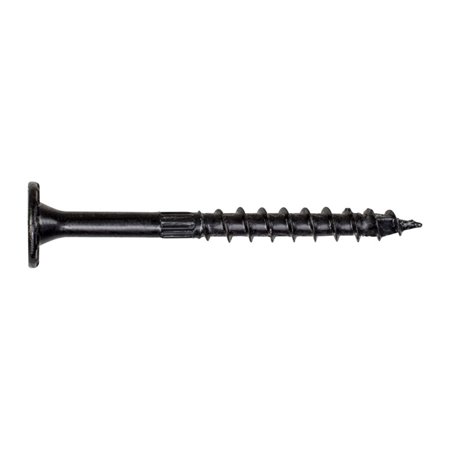 [LS-10124] Outdoor Accents 0.220 in. X 3-1/2 in. T40 6-Lobe, Low Profile Head, Black Structural Wood Screw (50-Pack)